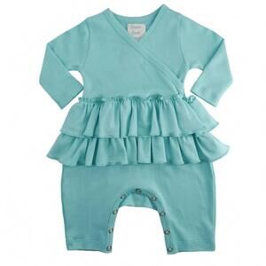 NEW LEMON LOVES LAYETTE newborns and baby girls mayra romper in blue tint